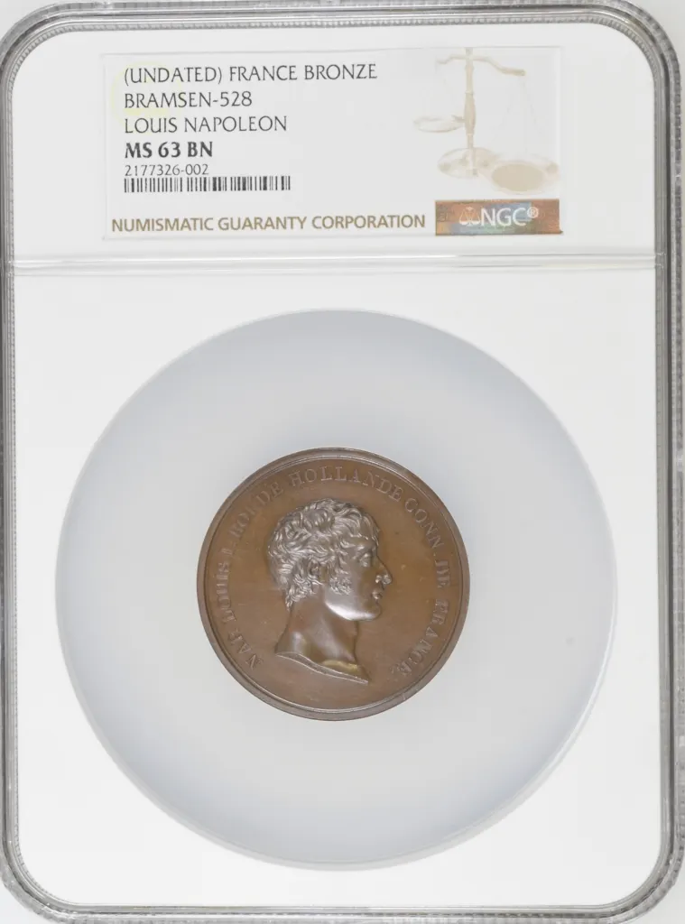 France Louis Napoleon Bronze Medal Bramsen-528 NGC MS63BN 0156289