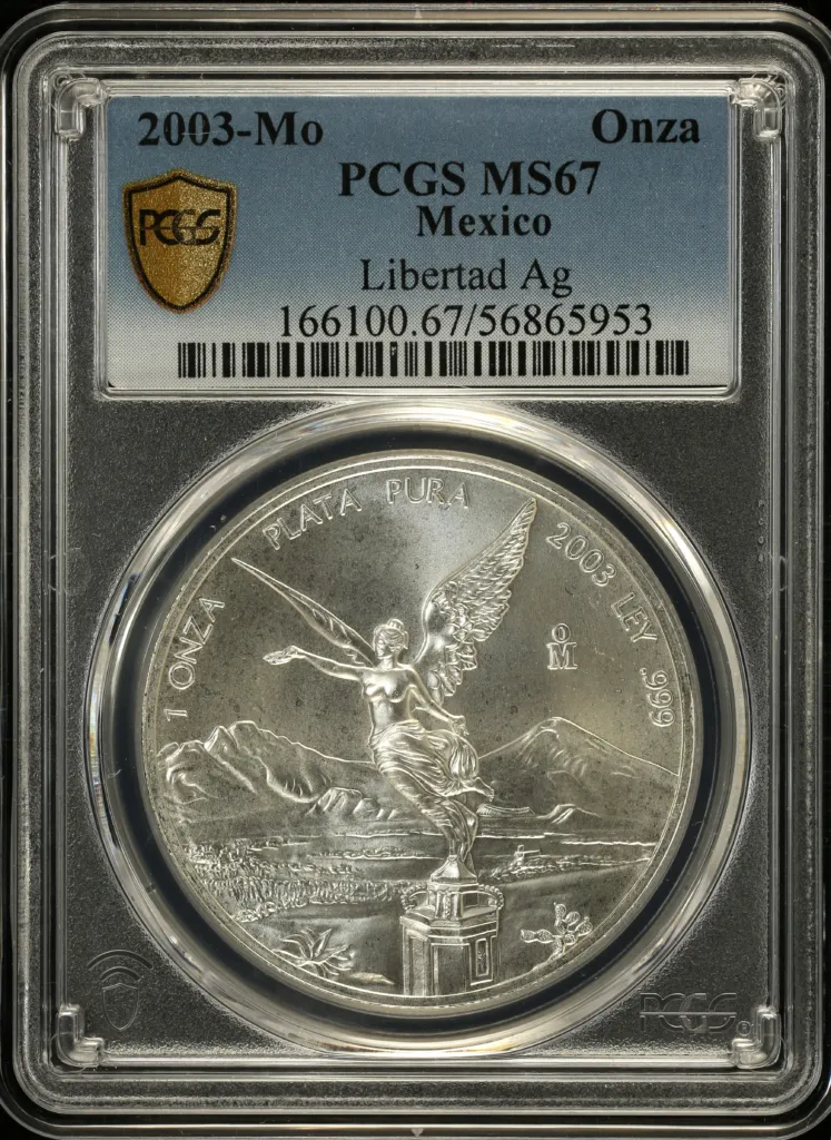 Modern Silver & Minors Onza 2003 Mo PCGS MS67 0155476