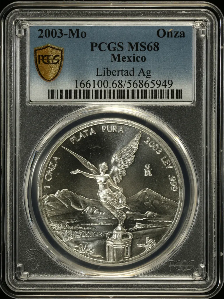 Modern Silver & Minors Onza 2003 Mo PCGS MS68 0155489