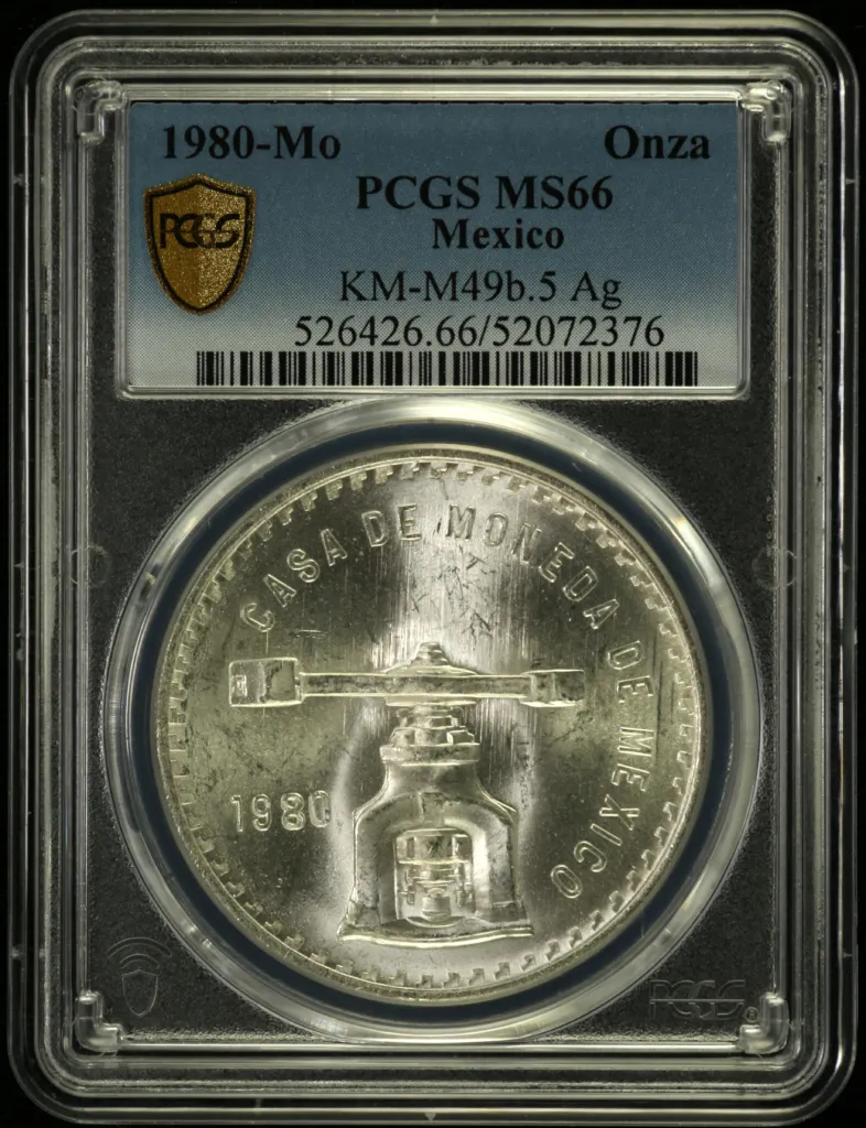 Modern Silver & Minors Onza 1980 Mo KM-M49b.5 PCGS MS66 0155765