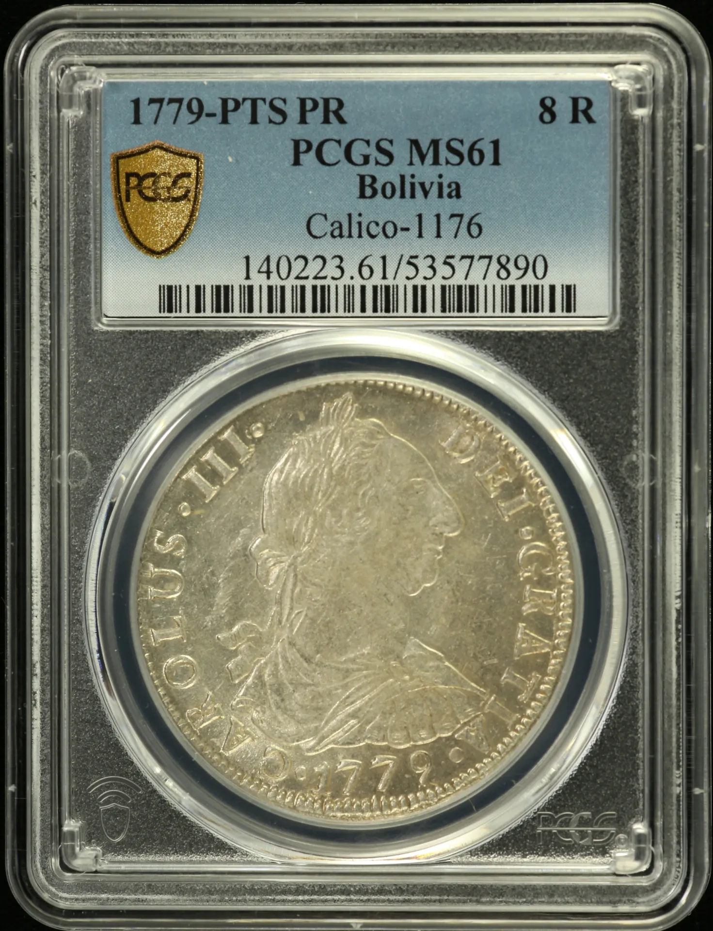 Bolivia 8 Reales 1779 Pts PR PCGS MS61 Calico-1176 0155920