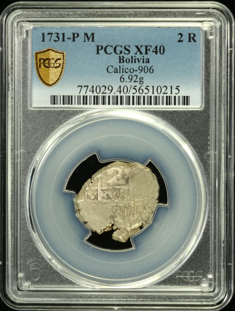 Bolivia 2 Reales 1731 P M PCGS XF40 Calico-906 0155923