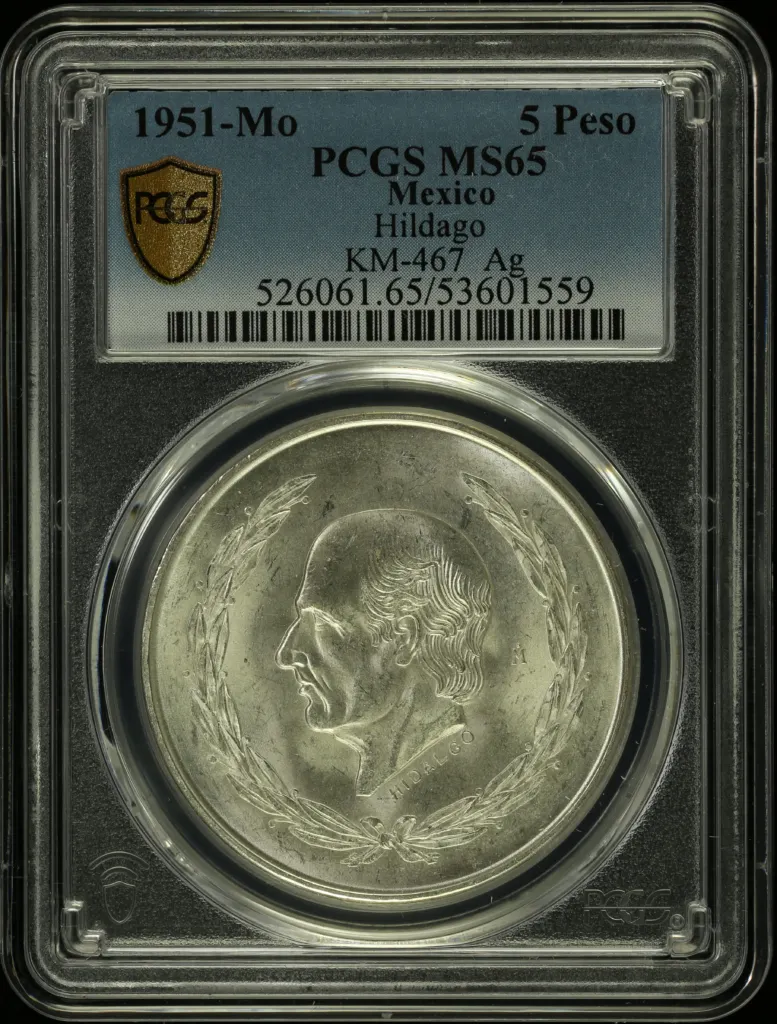 Modern Silver & Minors 5 Peso 1951 Mo KM-467 PCGS MS65 0156019