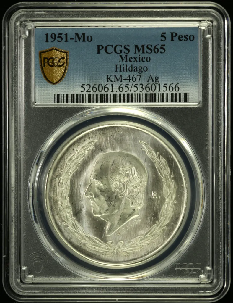 Modern Silver & Minors 5 Peso 1951 Mo KM-467 PCGS MS65 0156020