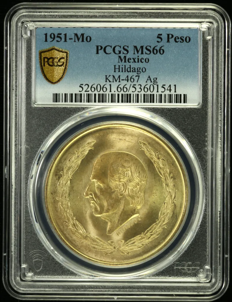 Modern Silver & Minors 5 Peso 1951 Mo KM-467 PCGS MS66 0156027