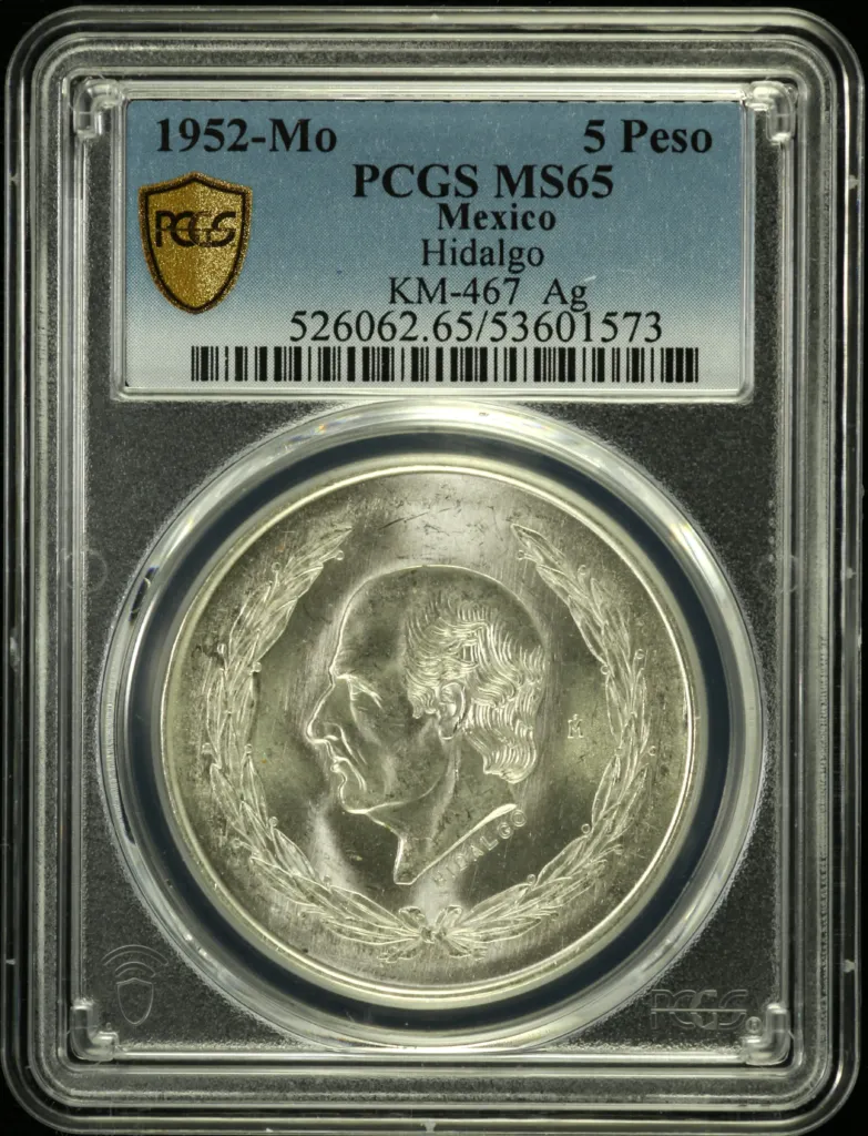 Modern Silver & Minors 5 Peso 1952 Mo KM-467 PCGS MS65 0156042