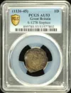UK (Great Britain) Penny (1136-45) PCGS AU53 S-1278 0156367
