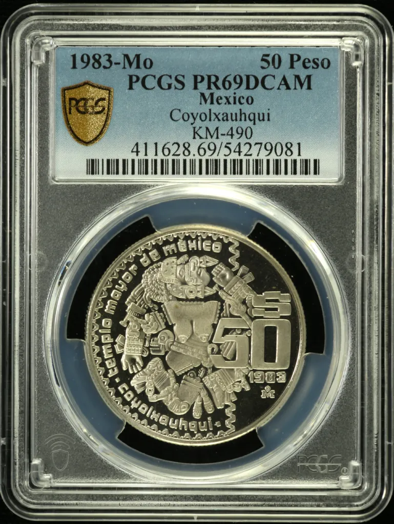 Modern Silver & Minors 50 Peso 1983 Mo KM-490 PCGS PR69DCAM 0156515