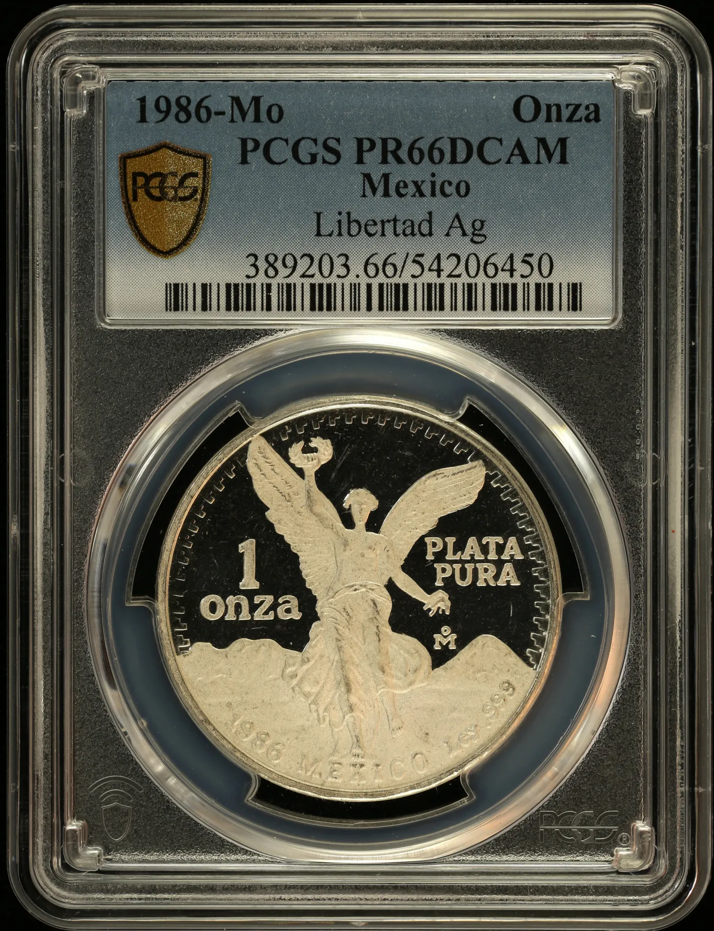 Modern Silver & Minors Onza 1986 Mo PCGS PR66DCAM 0155803