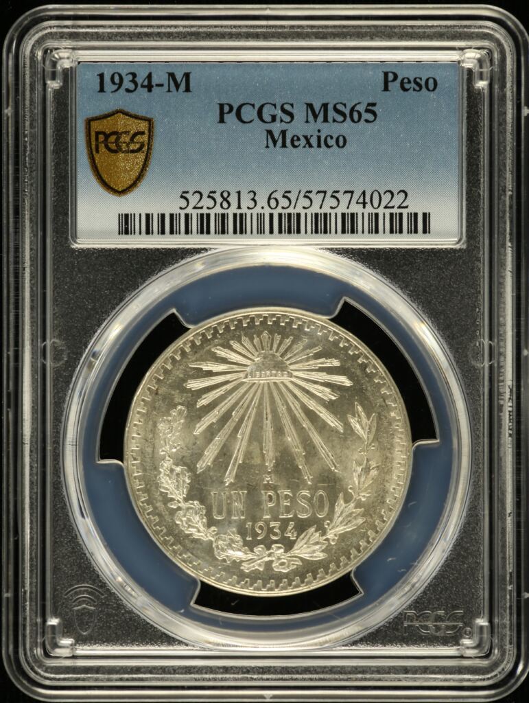 Modern Silver & Minors Peso 1934 M PCGS MS65 0155635