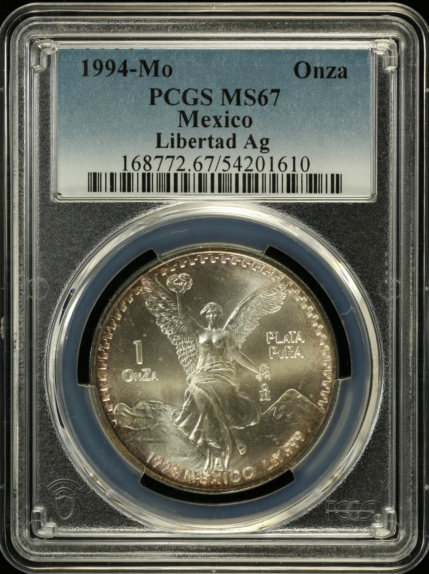 Mexican Coins Modern Silver & Minors Onza Modern Silver & Minors Onza 1994 Mo PCGS MS67 0156406 Modern Silver & Minors Onza 1994 Mo PCGS MS67 0156406
