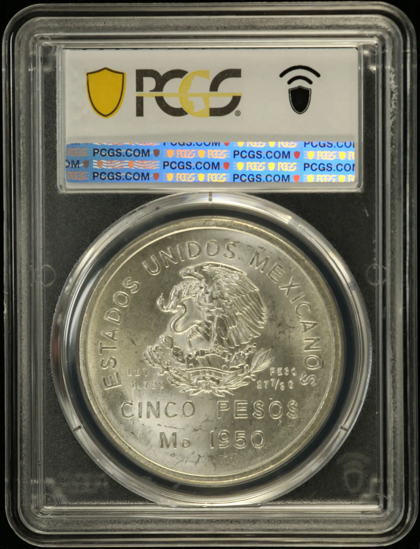 5 Peso Mexican Coins Modern Silver & Minors Modern Silver & Minors 5 Peso 1950 Mo PCGS MS65 KM-466 0155696 Modern Silver & Minors 5 Peso 1950 Mo PCGS MS65 KM-466 0155696Modern Silver & Minors 5 Peso 1950 Mo PCGS MS65 KM-466 0155696 - Image 2