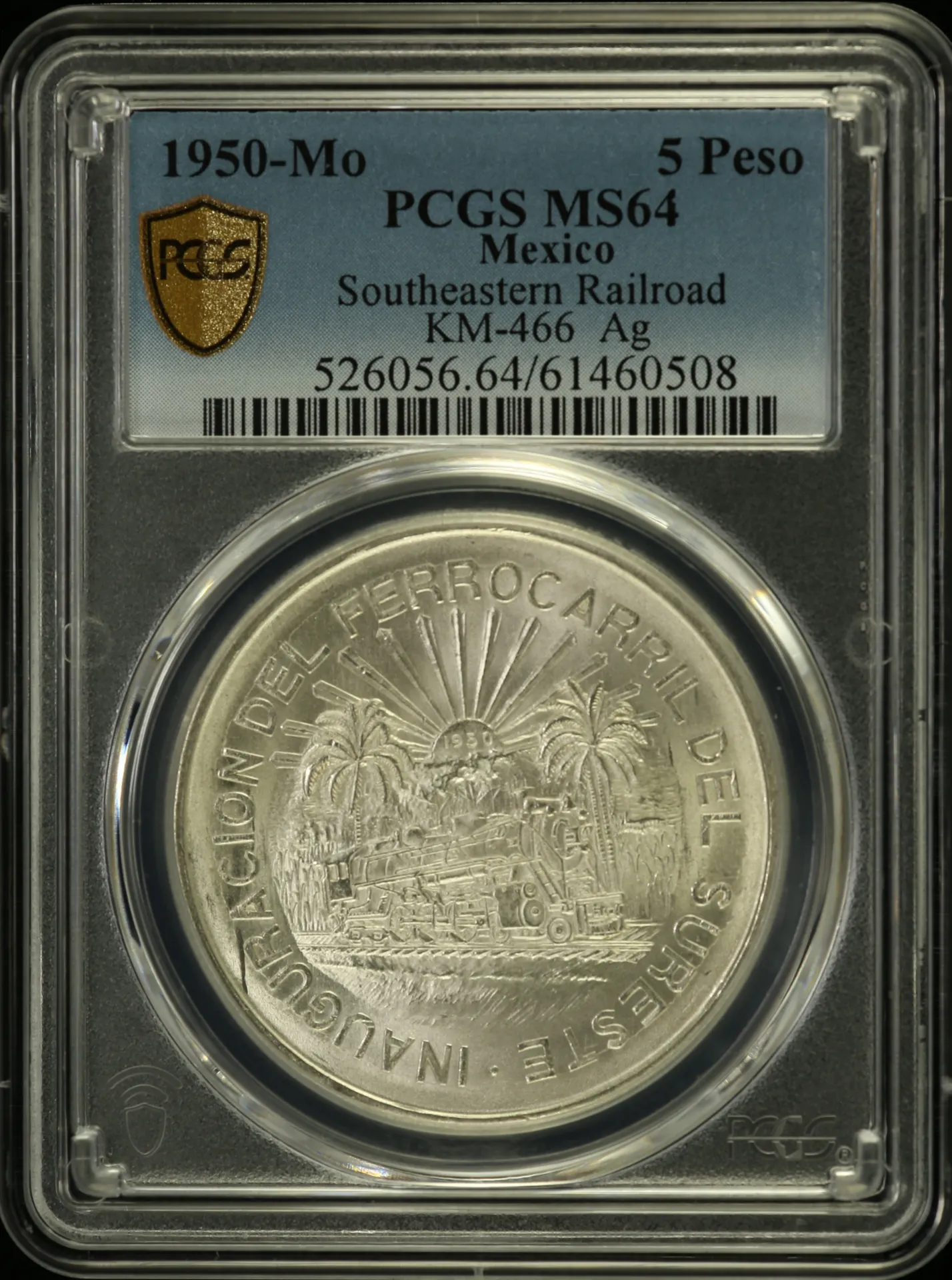 Modern Silver & Minors 5 Peso 1950 Mo PCGS MS64 KM-466 0155697