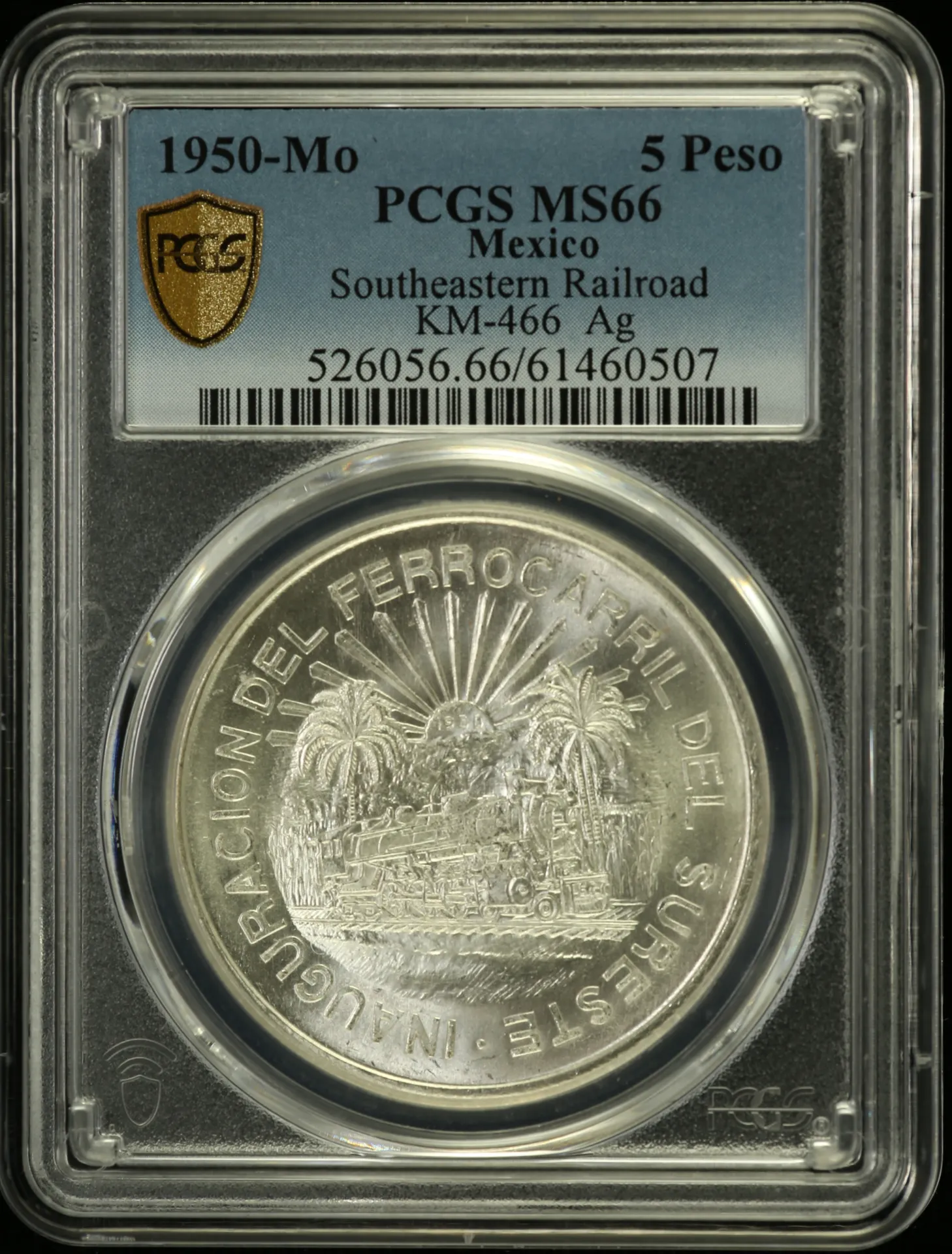 Modern Silver & Minors 5 Peso 1950 Mo PCGS MS66 KM-466 0155698