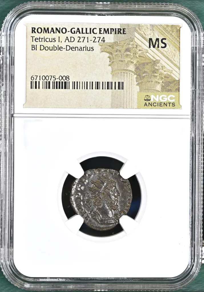 Roman Imperial Tetricus I 271-274 AD BI Double-Denarius NGC MS 0155885