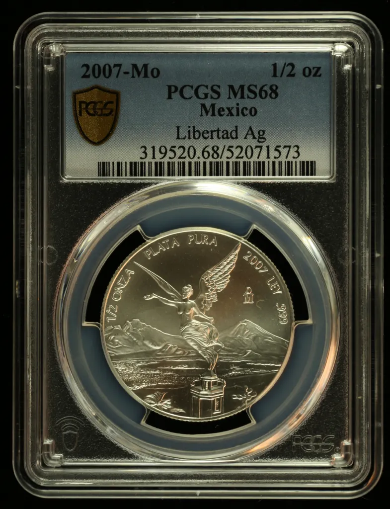 Modern Silver & Minors 1/2 Onza 2007 Mo PCGS MS68 0156101