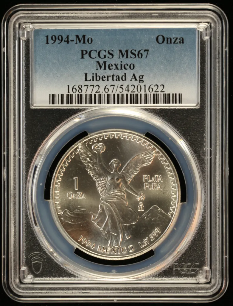 Modern Silver & Minors Onza 1994 Mo PCGS MS67 0156386