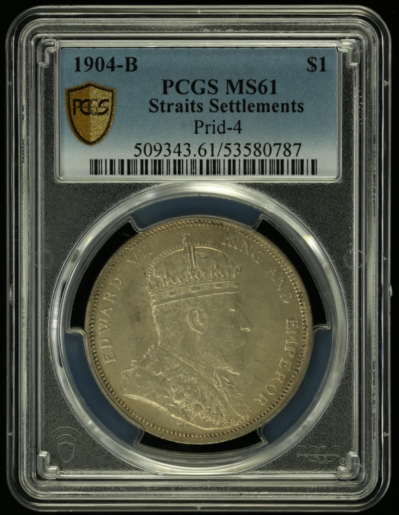 Straits Settlements Dollar 1904 B PCGS MS61 Prid-4 0155694