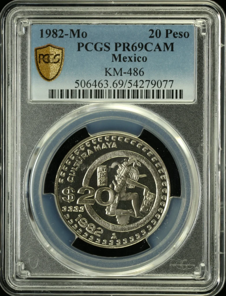Modern Silver & Minors 20 Peso 1982 Mo KM-486 PCGS PR69CAM 0156517