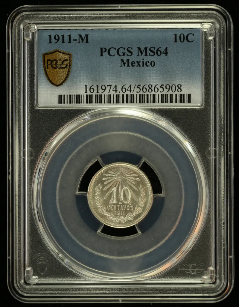 Modern Silver & Minors 10 Centavo 1911 M PCGS MS64 0155952