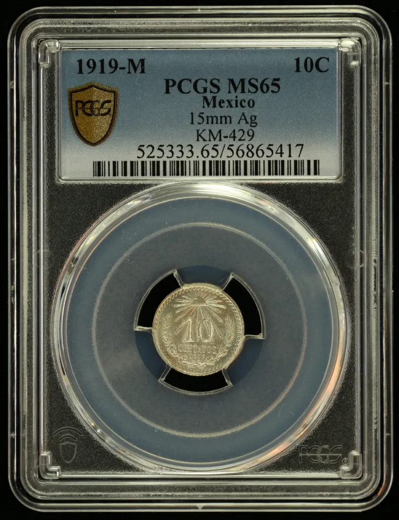 Modern Silver & Minors 10 Centavo 1919 M KM-429 PCGS MS65 0155953