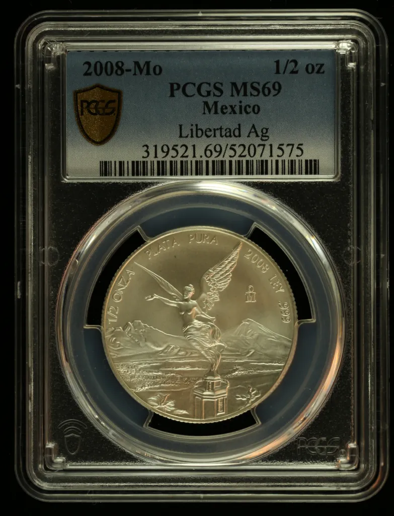 Modern Silver & Minors 1/2 Onza 2008 Mo PCGS MS69 0156099