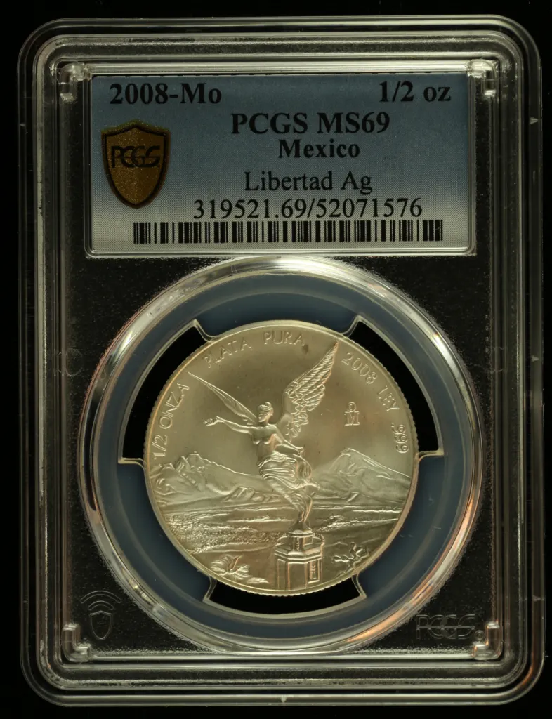 Modern Silver & Minors 1/2 Onza 2008 Mo PCGS MS69 0156100