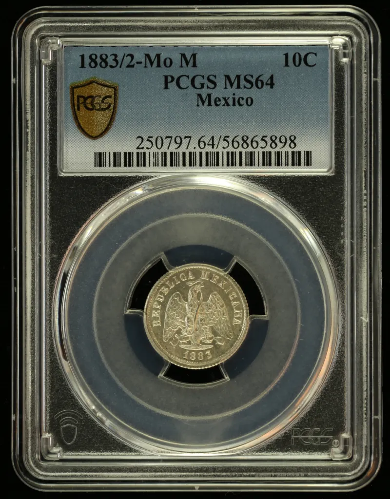 Republic Silver & Minors 10 Centavo 1883/2 Mo M PCGS MS64 0155977