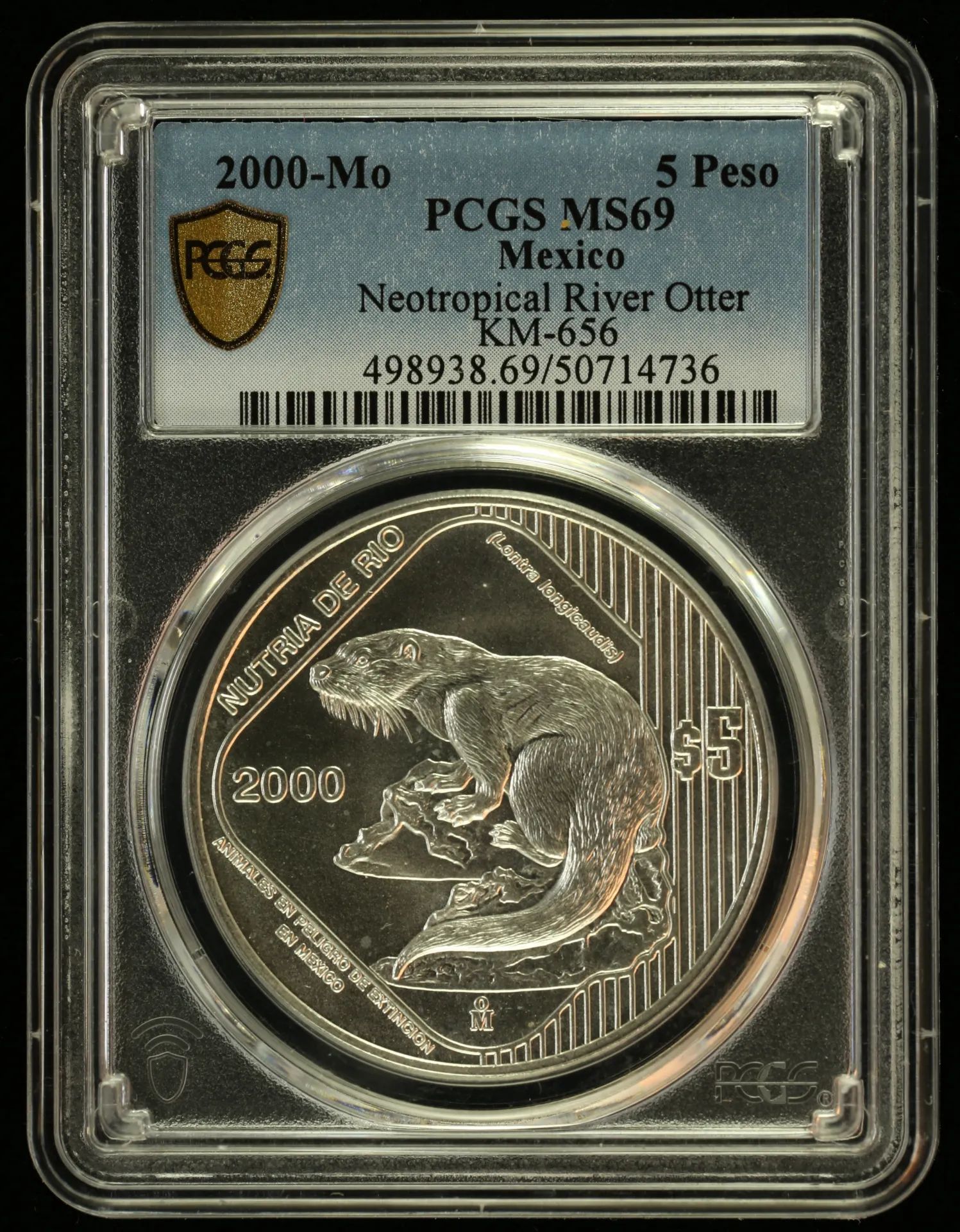 Modern Silver & Minors 5 Peso 2000 Mo KM-656 PCGS MS69 0155875