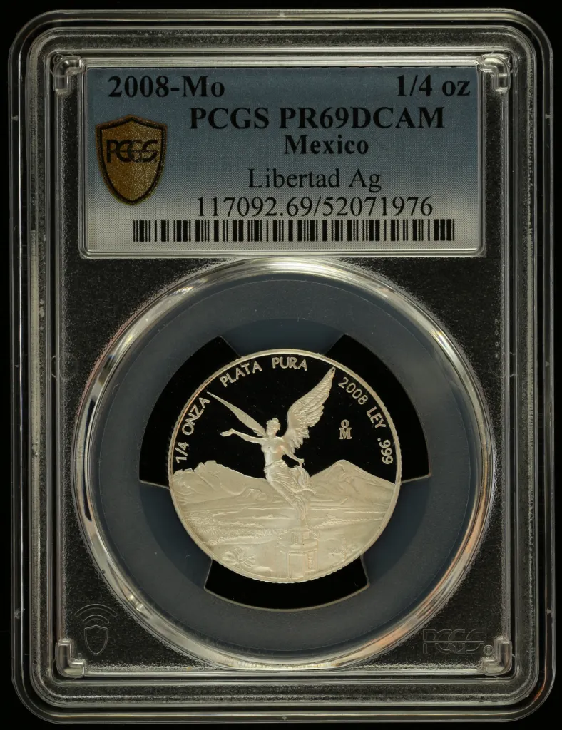 Modern Silver & Minors 1/4 Onza 2008 Mo PCGS PR69DCAM 0156348