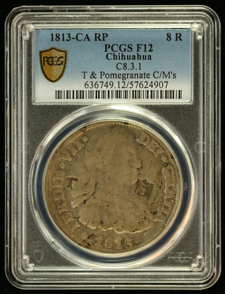 Mexican Coins War For Independence War For Independence 8 Reales 1813 Ca RP PCGS F12 0155891 War For Independence 8 Reales 1813 Ca RP PCGS F12 0155891