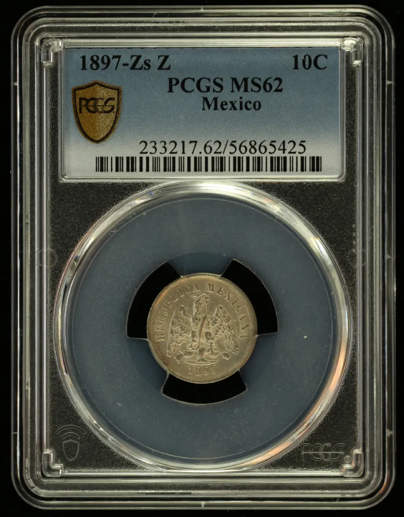 Republic Silver & Minors 10 Centavo 1897 Zs Z PCGS MS62 0155980