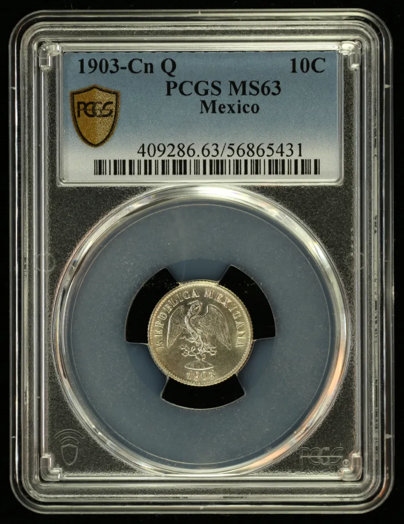 Republic Silver & Minors 10 Centavo 1903 Cn Q PCGS MS63 0155981