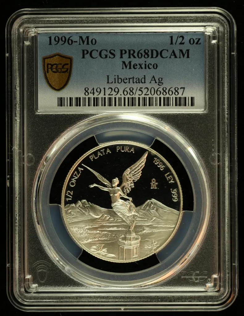Modern Silver & Minors 1/2 Onza 1996 Mo PCGS PR68DCAM 0156123