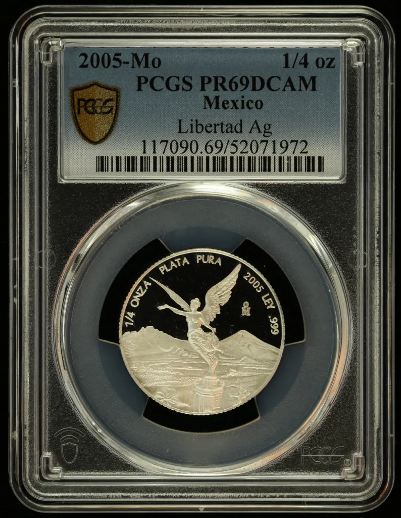 Modern Silver & Minors 1/4 Onza 2005 Mo PCGS PR69DCAM 0156352