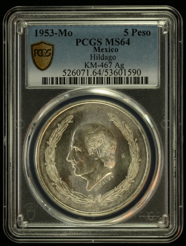 Modern Silver & Minors 5 Peso 1953 Mo KM-467 PCGS MS64 0156034