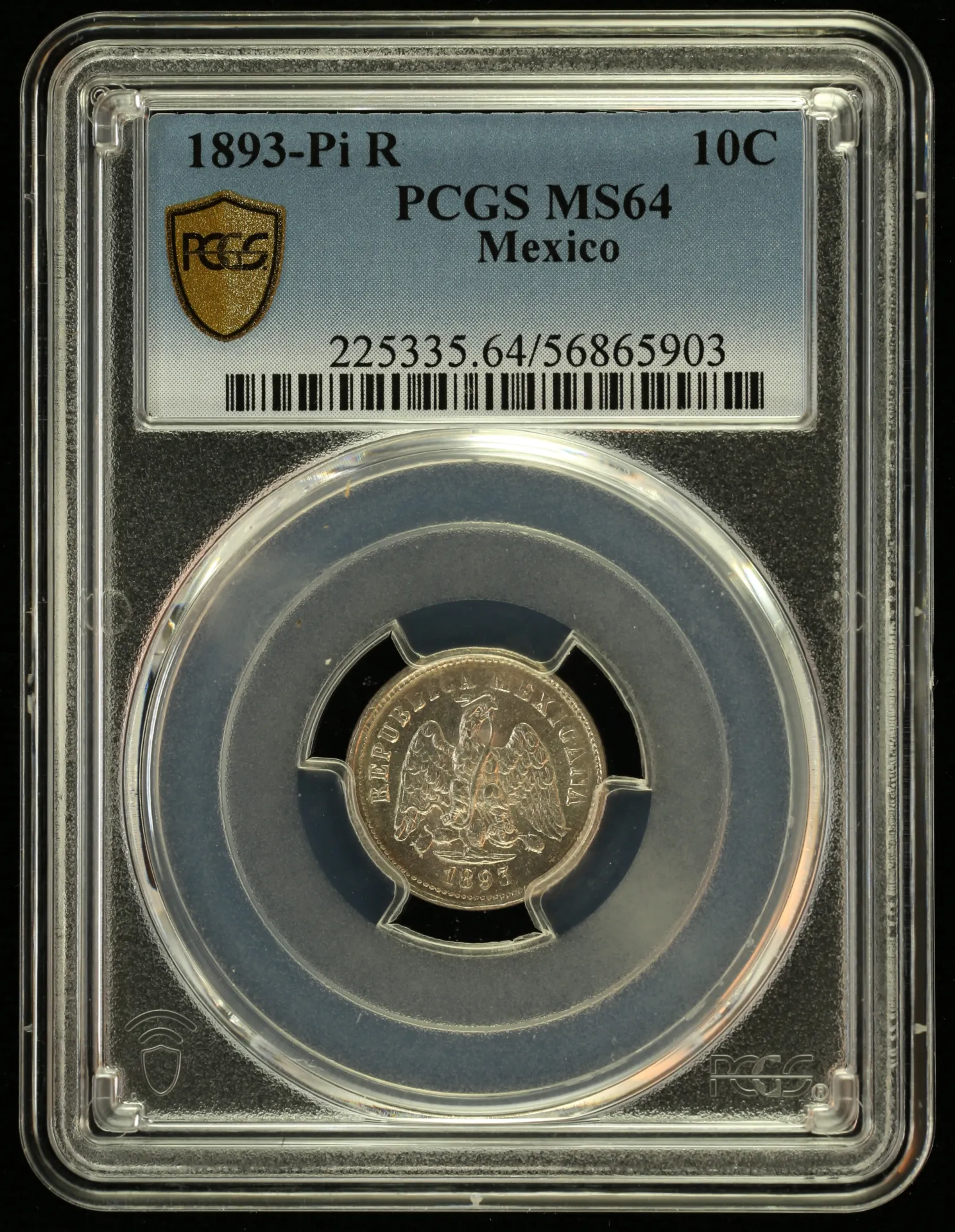 Mexican Coins Republic Silver & Minors Republic Silver & Minors 10 Centavo 1893 Pi R PCGS MS64 0155985 Republic Silver & Minors 10 Centavo 1893 Pi R PCGS MS64 0155985Republic Silver & Minors 10 Centavo 1893 Pi R PCGS MS64 0155985