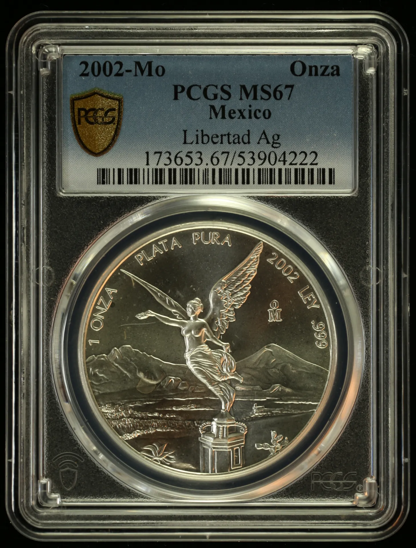 Mexican Coins Modern Silver & Minors Onza Modern Silver & Minors Onza 2002 Mo PCGS MS67 0155426 Modern Silver & Minors Onza 2002 Mo PCGS MS67 0155426