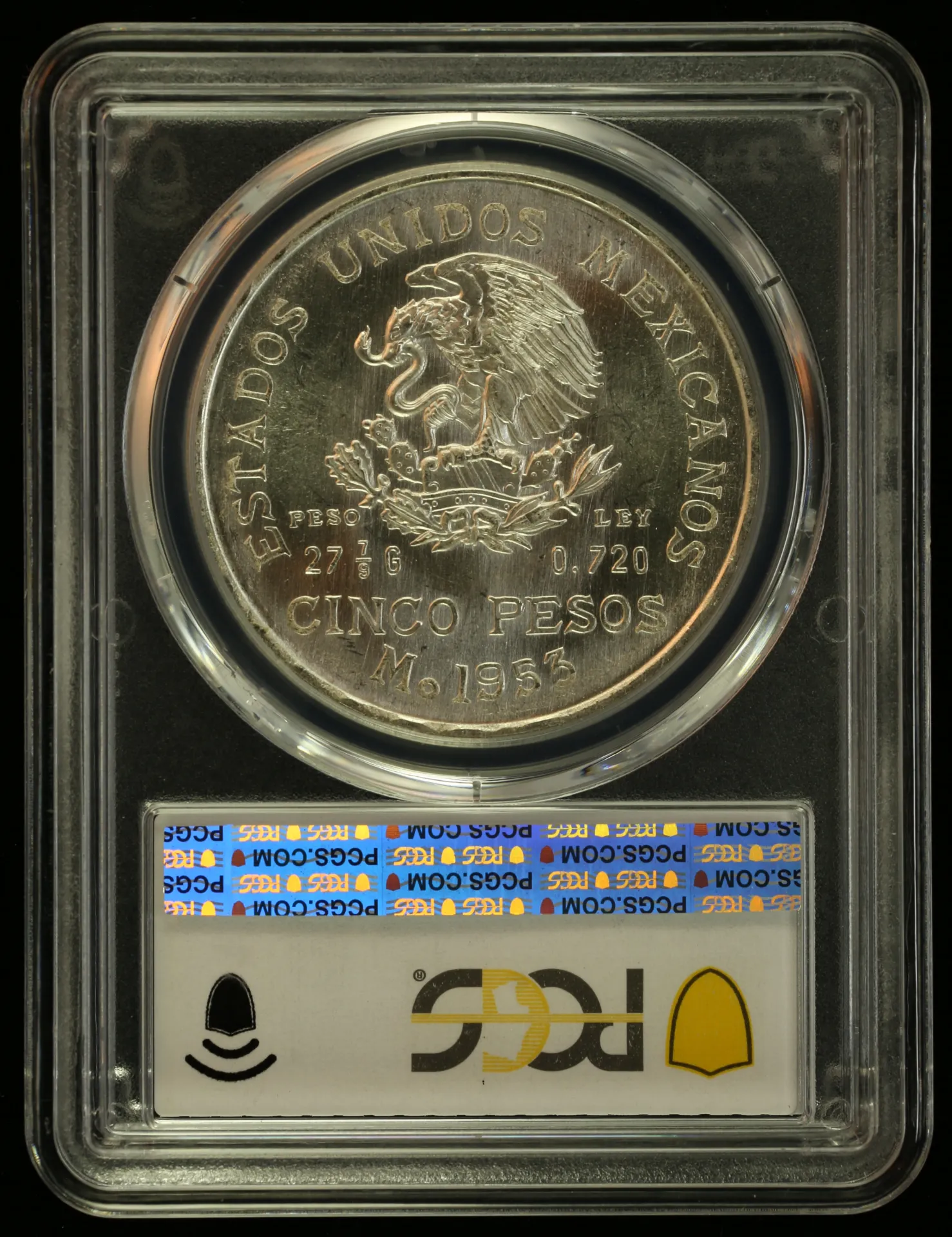 5 Peso Mexican Coins Modern Silver & Minors Modern Silver & Minors 5 Peso 1953 Mo KM-467 PCGS MS64 0156034 Modern Silver & Minors 5 Peso 1953 Mo KM-467 PCGS MS64 0156034Modern Silver & Minors 5 Peso 1953 Mo KM-467 PCGS MS64 0156034 - Image 2