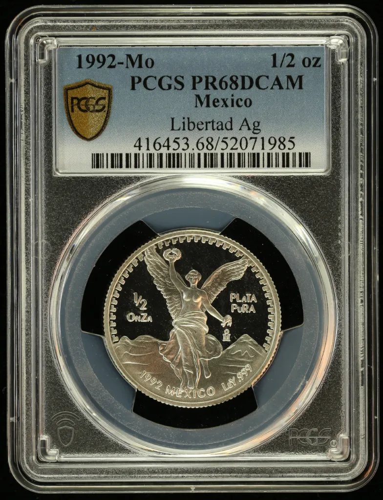 Modern Silver & Minors 1/2 Onza 1992 Mo PCGS PR68DCAM 0156360