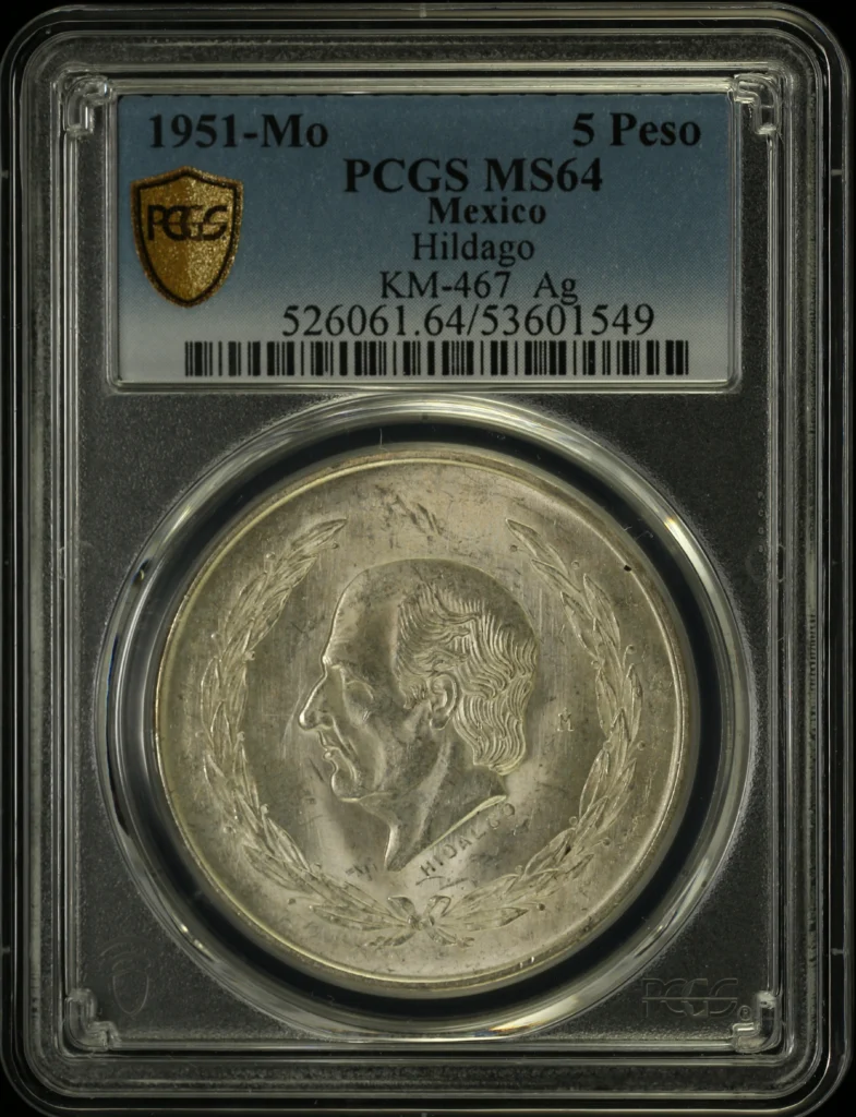 Modern Silver & Minors 5 Peso 1951 Mo KM-467 PCGS MS64 0156000