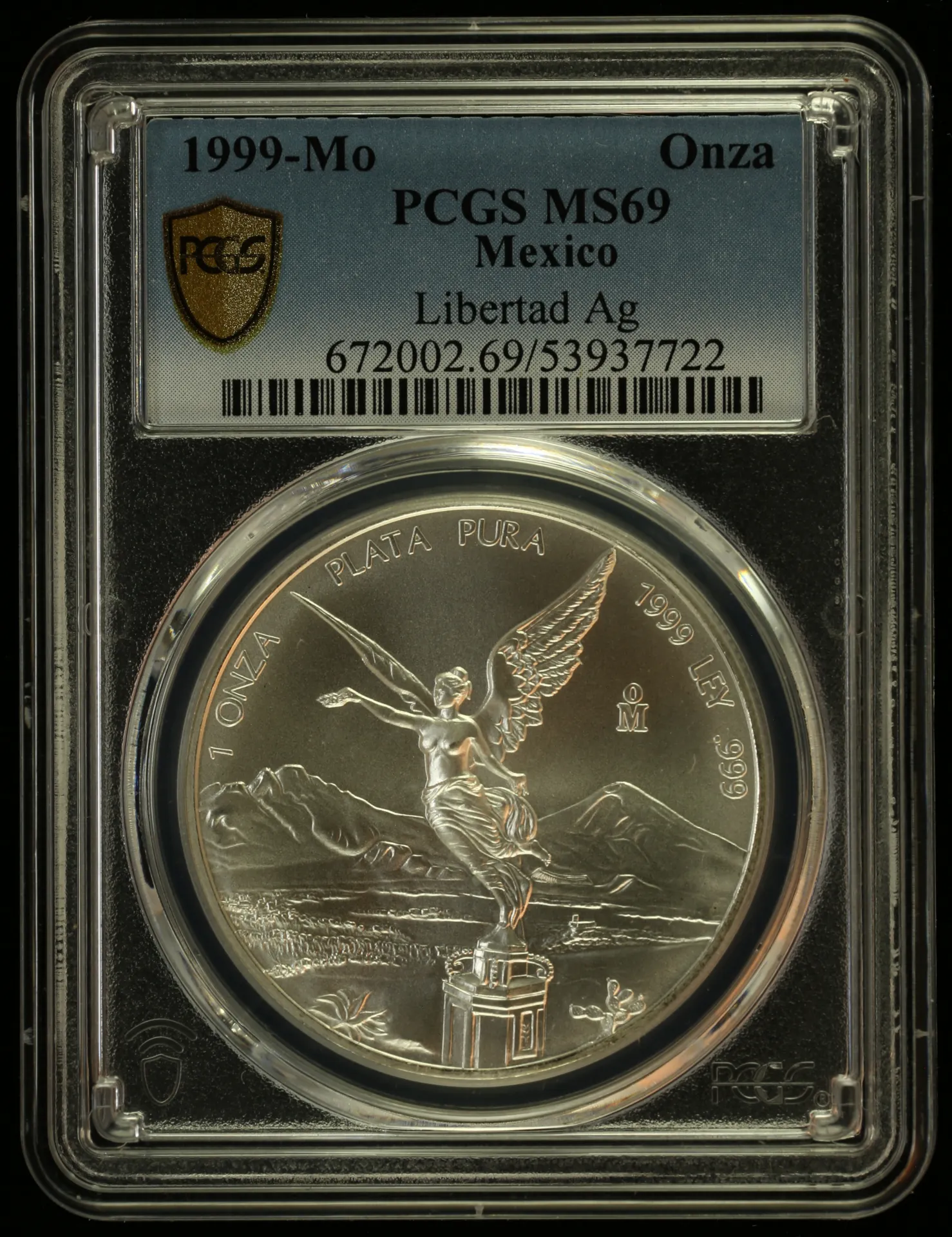 Modern Silver & Minors Onza 1999 Mo PCGS MS69 0155899