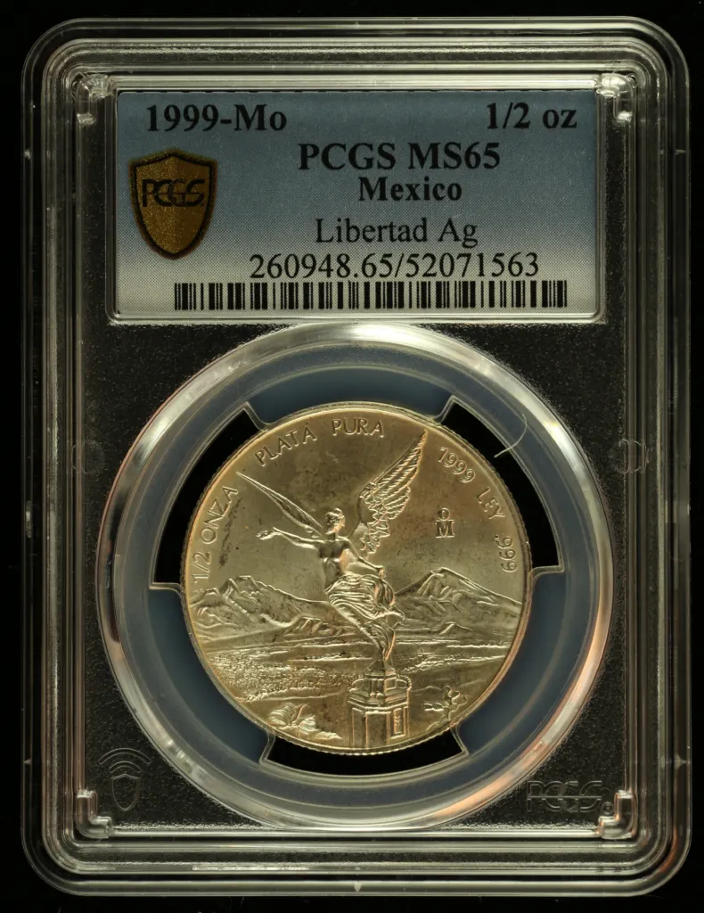 Modern Silver & Minors 1/2 Onza 1999 Mo PCGS MS65 0156112