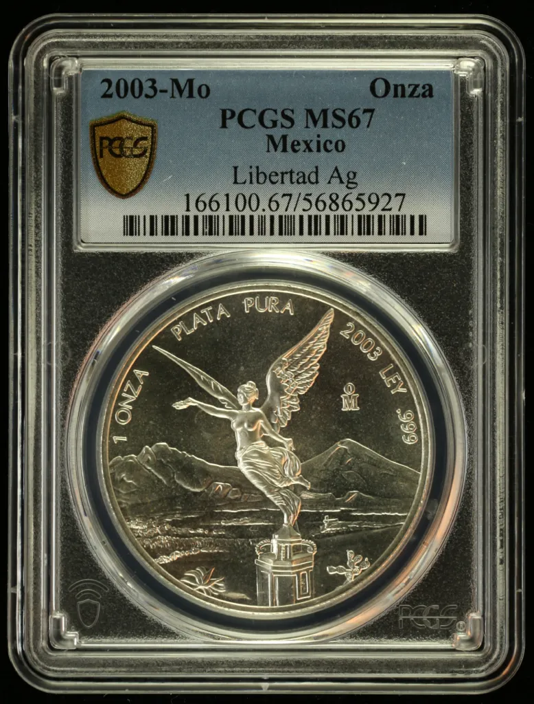 Modern Silver & Minors Onza 2003 Mo PCGS MS67 0155486