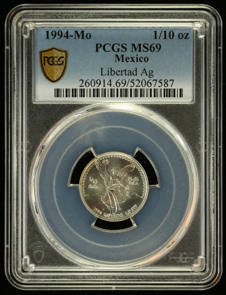 Modern Silver & Minors 1/10 Onza 1994 Mo PCGS MS69 0156216