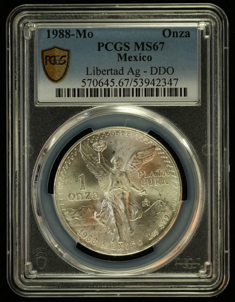Modern Silver & Minors Onza 1988 Mo PCGS MS67 0155900