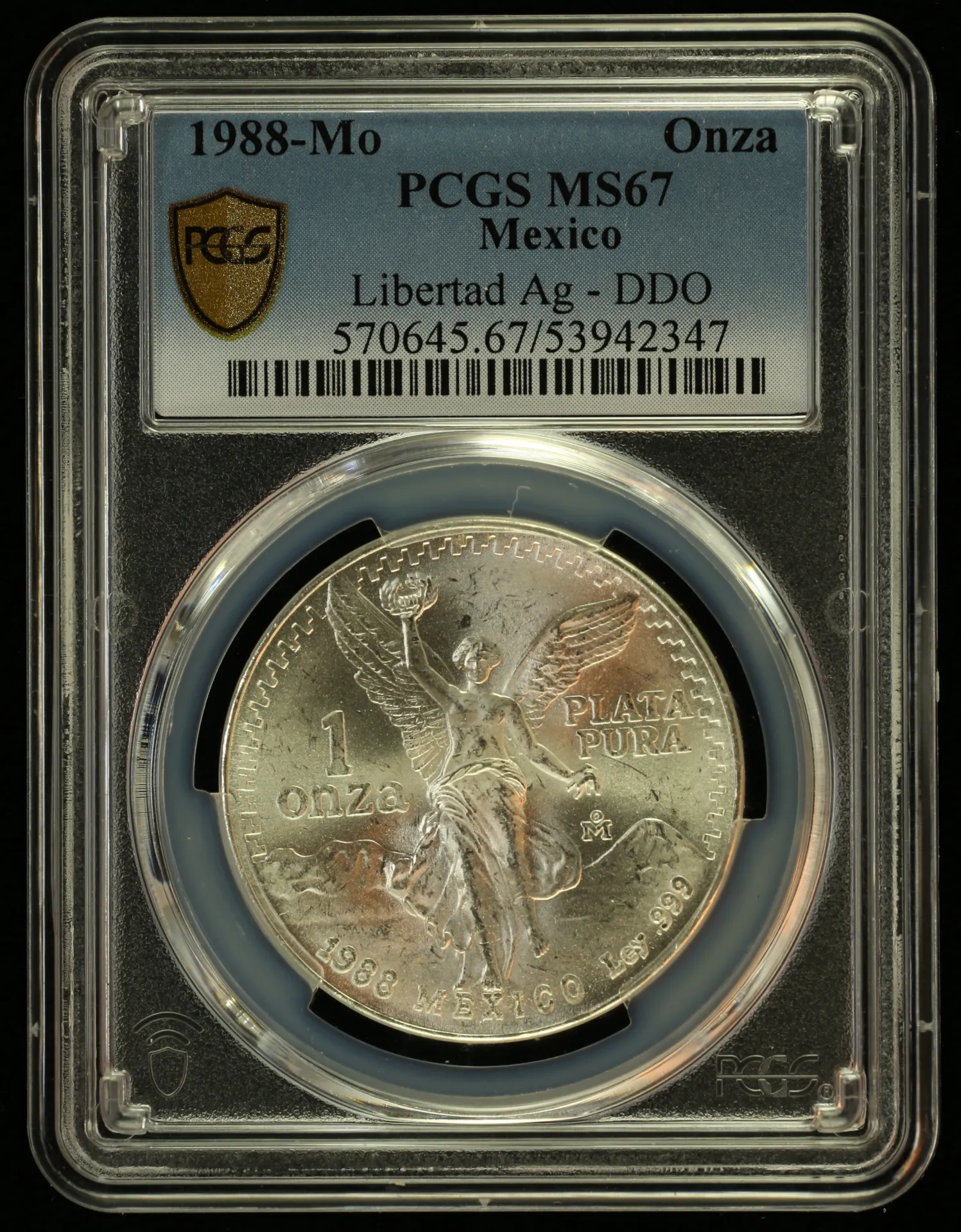 Modern Silver & Minors Onza 1988 Mo PCGS MS67 0155900