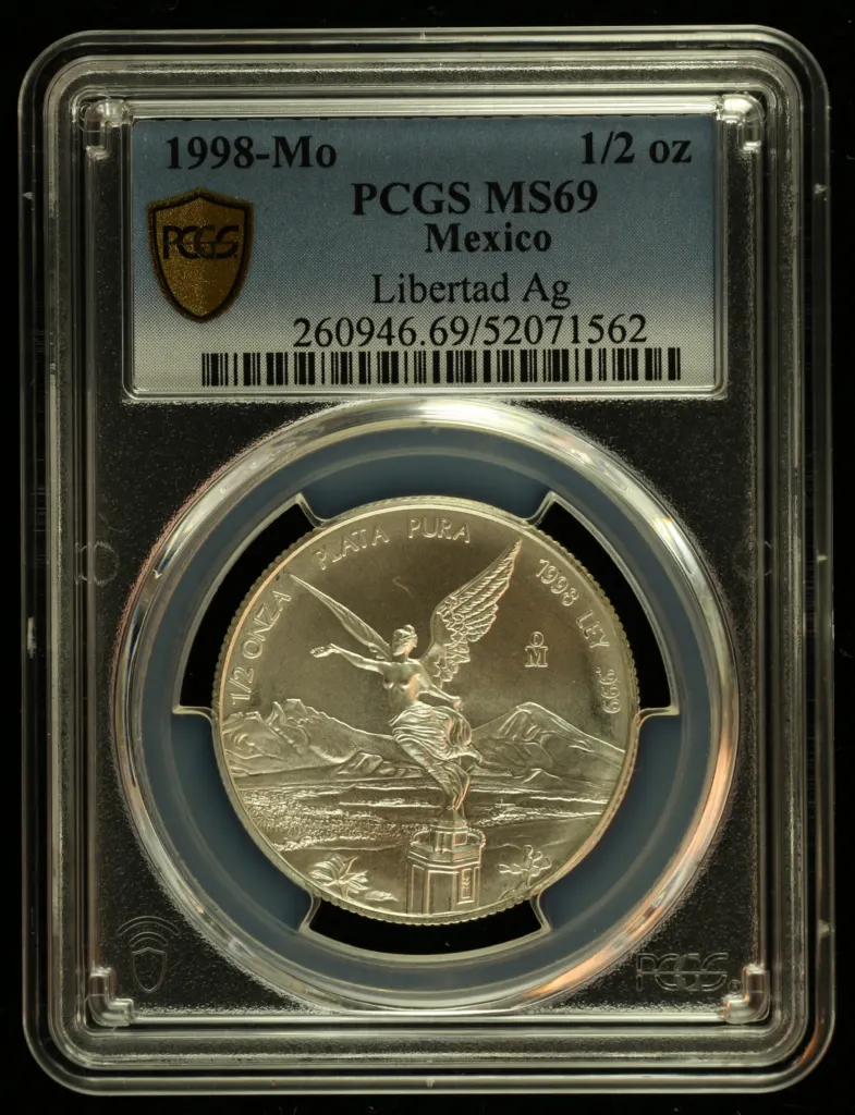 Modern Silver & Minors 1/2 Onza 1998 Mo PCGS MS69 0156113