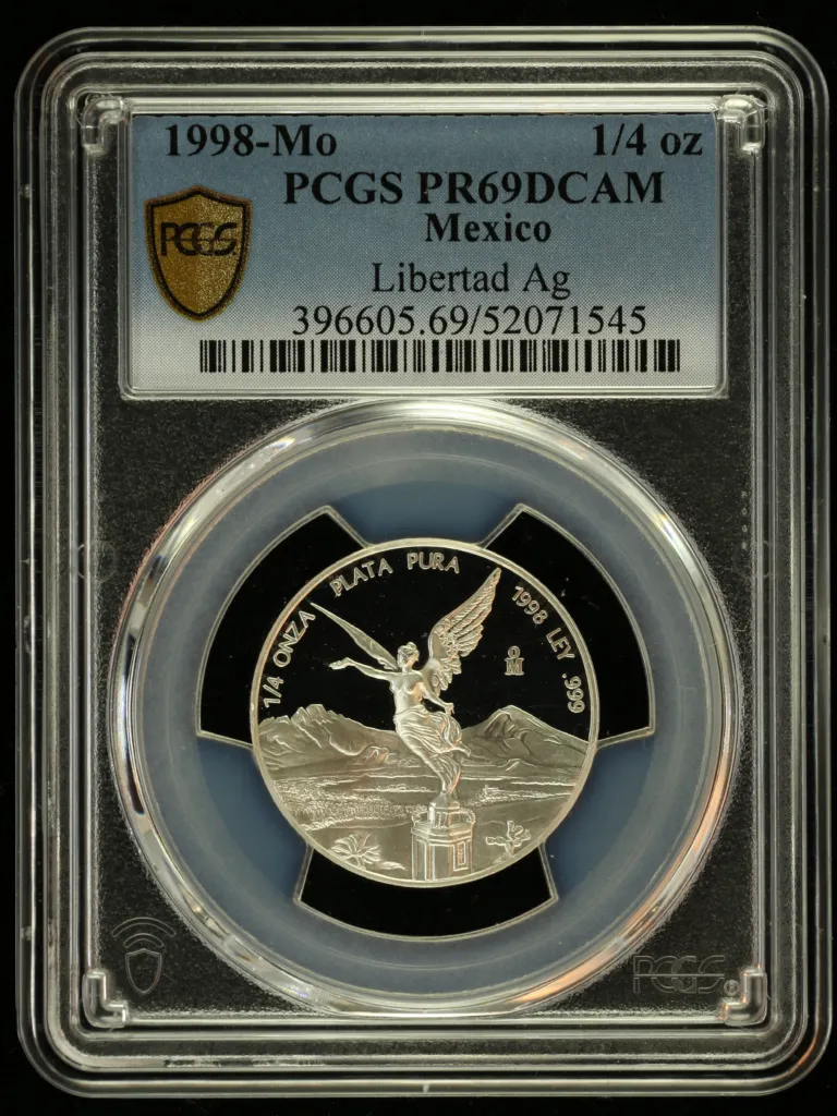 Modern Silver & Minors 1/4 Onza 1998 Mo PCGS PR69DCAM 0156195