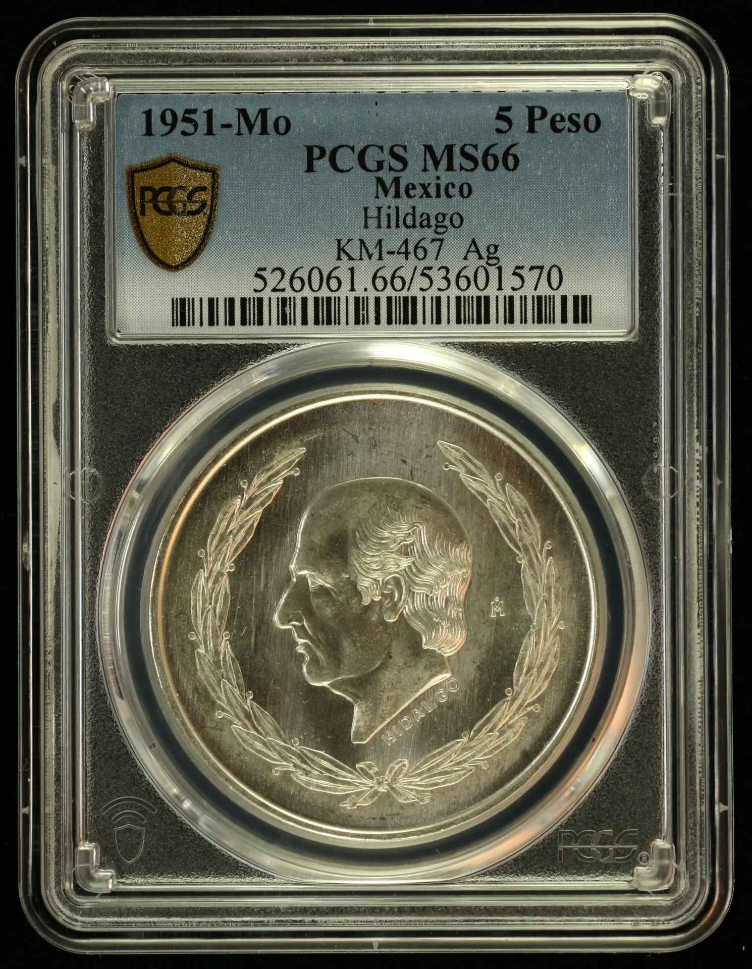 Modern Silver & Minors 5 Peso 1951 Mo KM-467 PCGS MS66 0156029